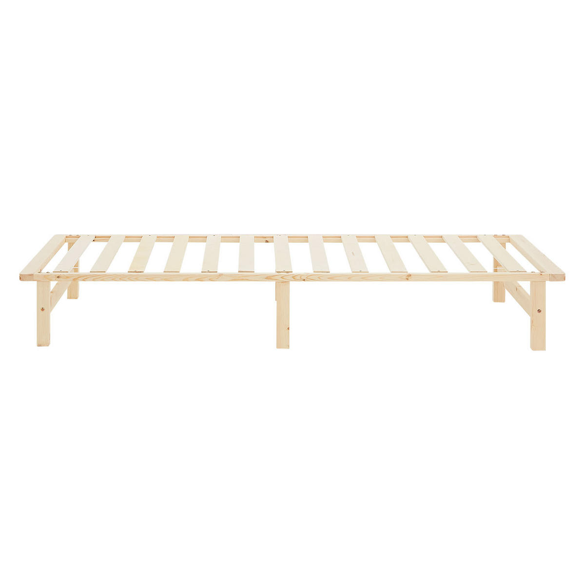 HOLZBETT mit Matratze 90/200 cm natur - Braun, Holz (90/200cm) - Homestyle4u