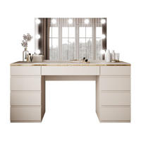 SCHMINKTISCH AURORA DOUBLE KASCHMIR mit Schubladen - Kaschmir, Holzwerkstoff (156.8/79.2/55cm) - Lookway