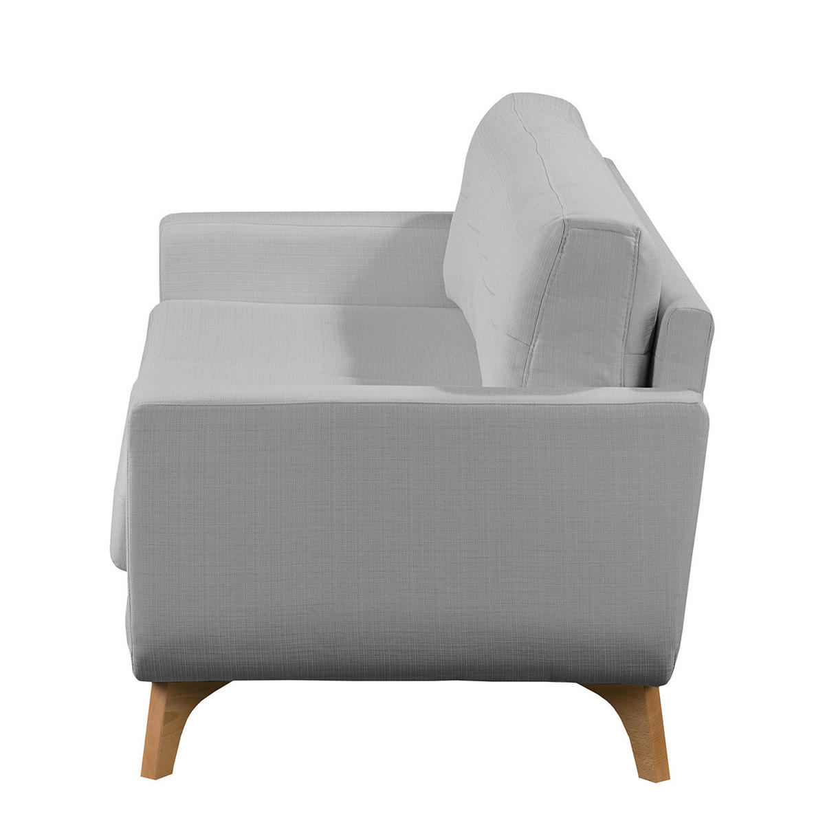 3-SITZER SOFA - Strukturstoff - Grau, Textil (198/88/90cm) - home24