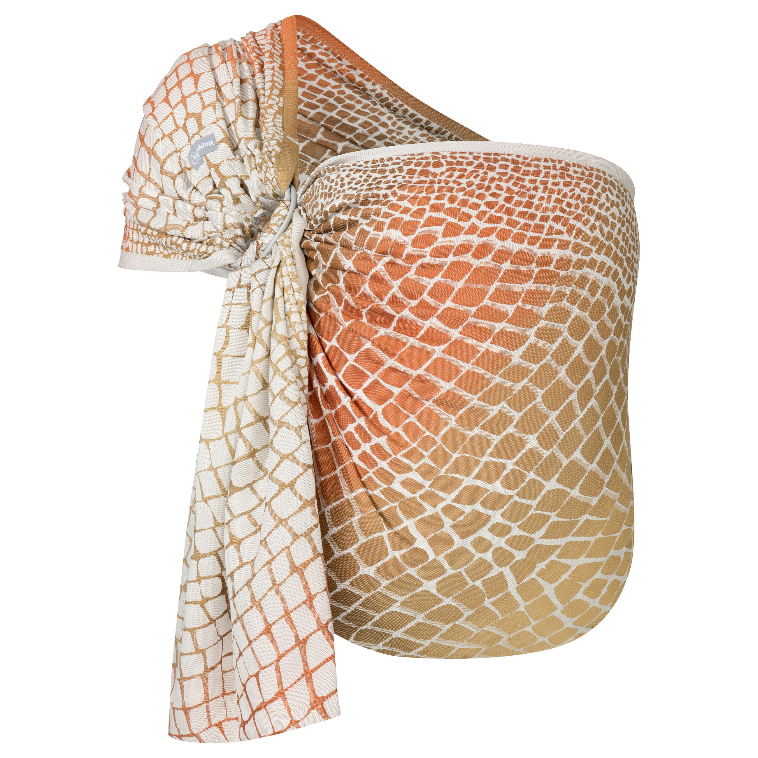 BABYTRAGETUCH Ring-Sling kbA - Creme/Braun, Textil (70/0.1/200cm) - Hoppediz