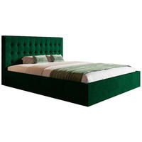 BETT Grün SIM 2 Gepolstert 160x200 cm - Schwarz/Grün, Kunststoff/Textil (160/200cm) - Sepro Meble