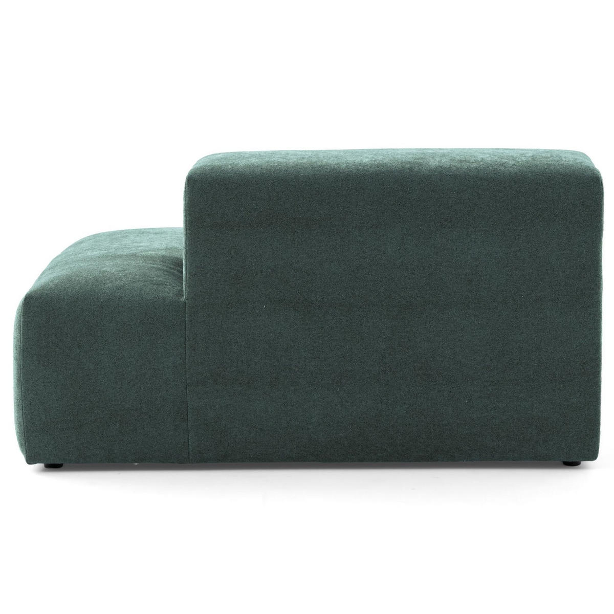 3-SITZER modulares Sofa HEAVEN SET 1 Rechts, Breite 255 cm Webstoff Dunkelgrün - Dunkelgrün/Schwarz, Holz/Kunststoff (102/71/255cm) - Muffo