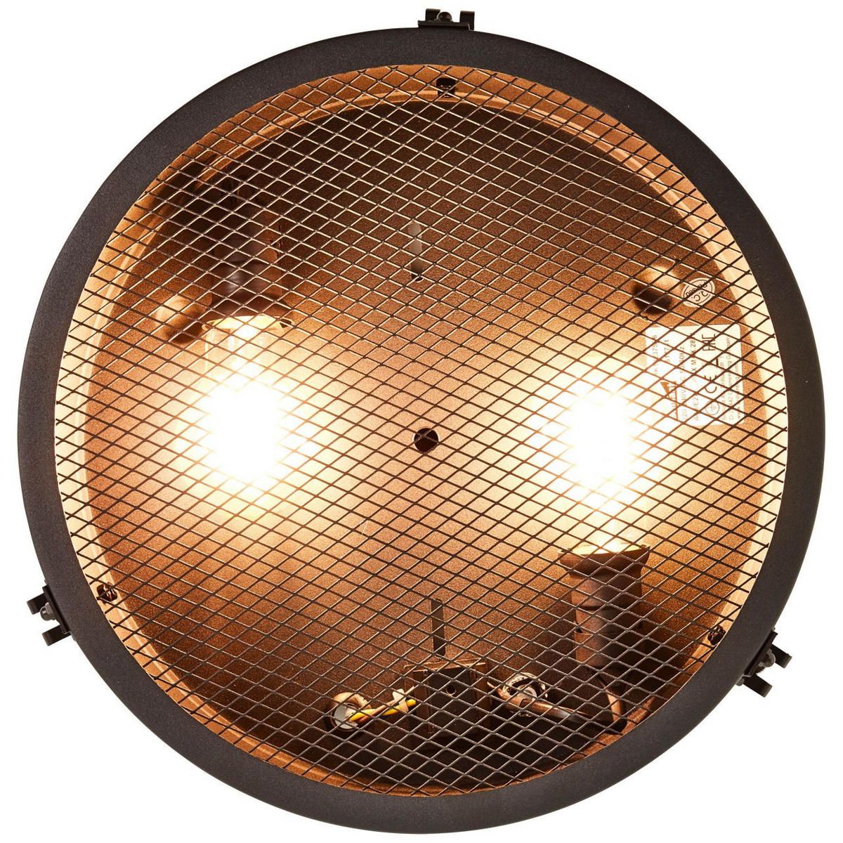 DECKENLEUCHTE Zois HK19237S76 - Schwarz, Metall (34/34/9cm) - Brilliant