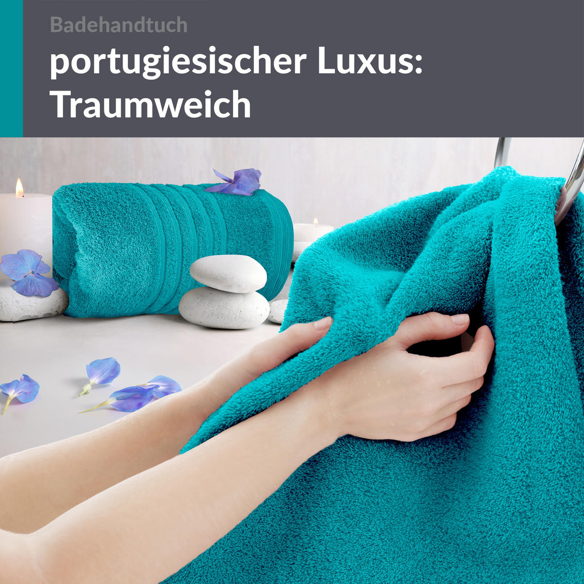 BADETUCH London Nautic Grün 2er Set 100x150 - Smaragdgrün, Textil (100/150cm) - Lashuma