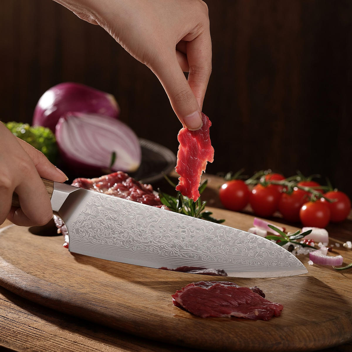 CHEFMESSER 20 cm - Braun, Metall (34cm) - Wakoli