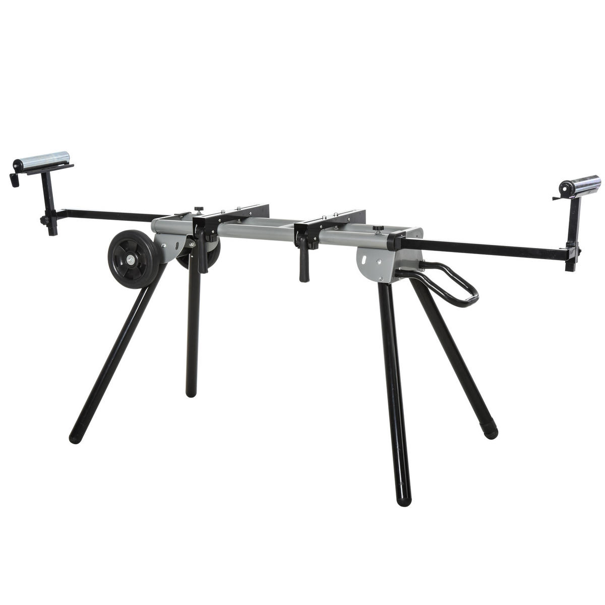 KAPP-SÄGENGESTELL DE-09185 mit Seitenverlängerung und Rollen Silber - Silberfarben, Metall (73/96/245cm) - ComfortXL