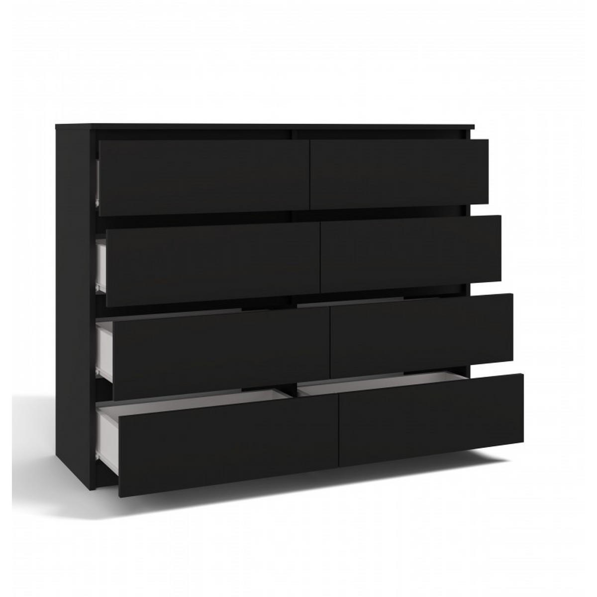 KOMMODE Schwarz 138/97/40 - Schwarz, Holzwerkstoff (138/97/40cm) - RAUMHIRSCH FURNITURE