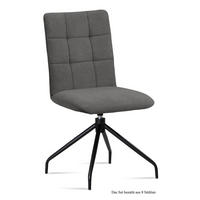 ESSZIMMERSTUHL drehbar (8er-Set) Dolley 47x91x60 Schwarz/Grau - Schwarz/Grau, Kunststoff (60/91/47cm) - 58aufmkessel
