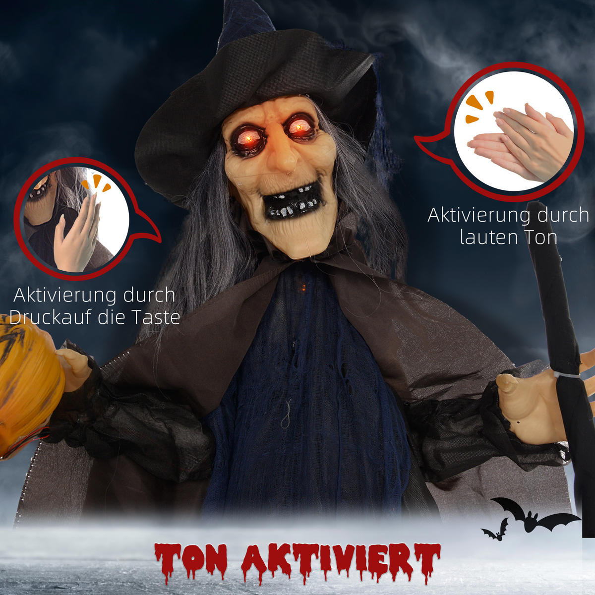 HALLOWEEN-DEKORATION Braun 107.0/65.0/190.0cm - Braun, Metall (65/190/107cm)