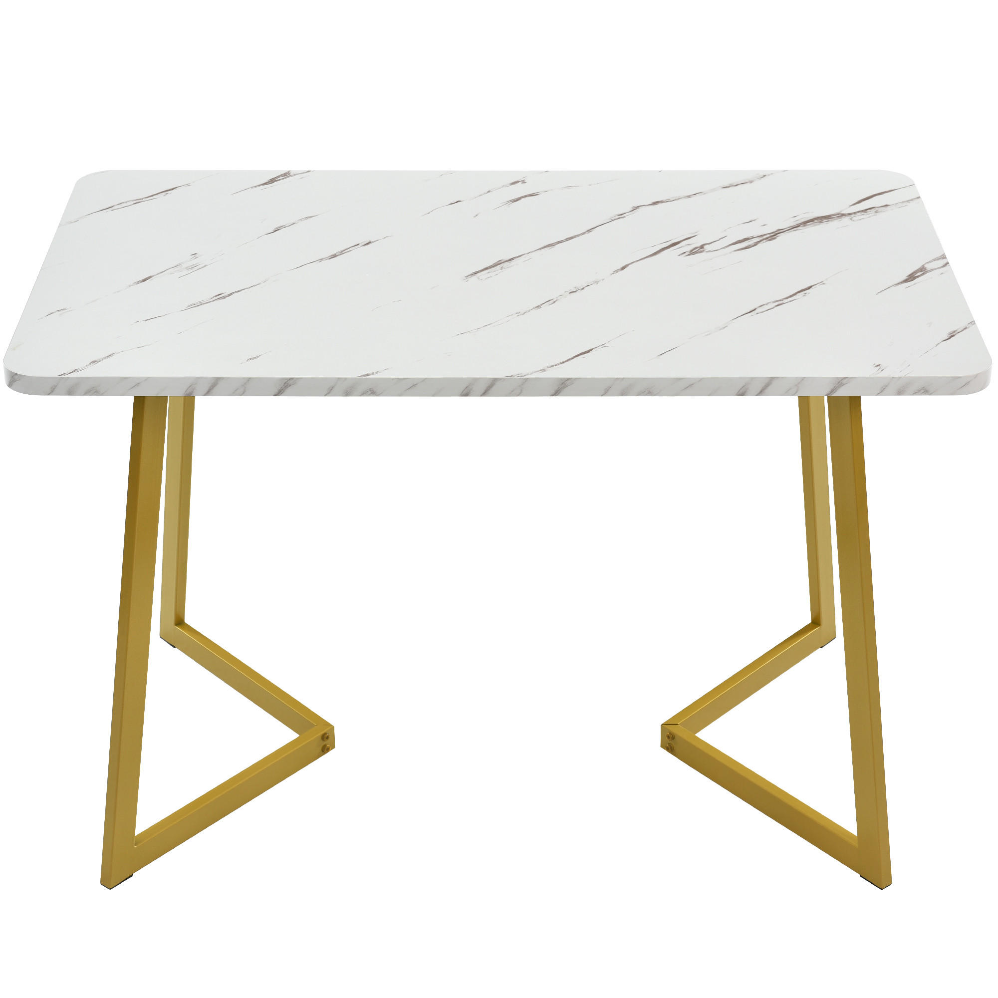 ESSTISCH Golden 117/68/75CM - Goldfarben, Holzwerkstoff/Metall (117/68/75cm) - Urban Meuble