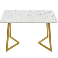 ESSTISCH Golden 117/68/75CM - Goldfarben, Holzwerkstoff/Metall (117/68/75cm) - Urban Meuble