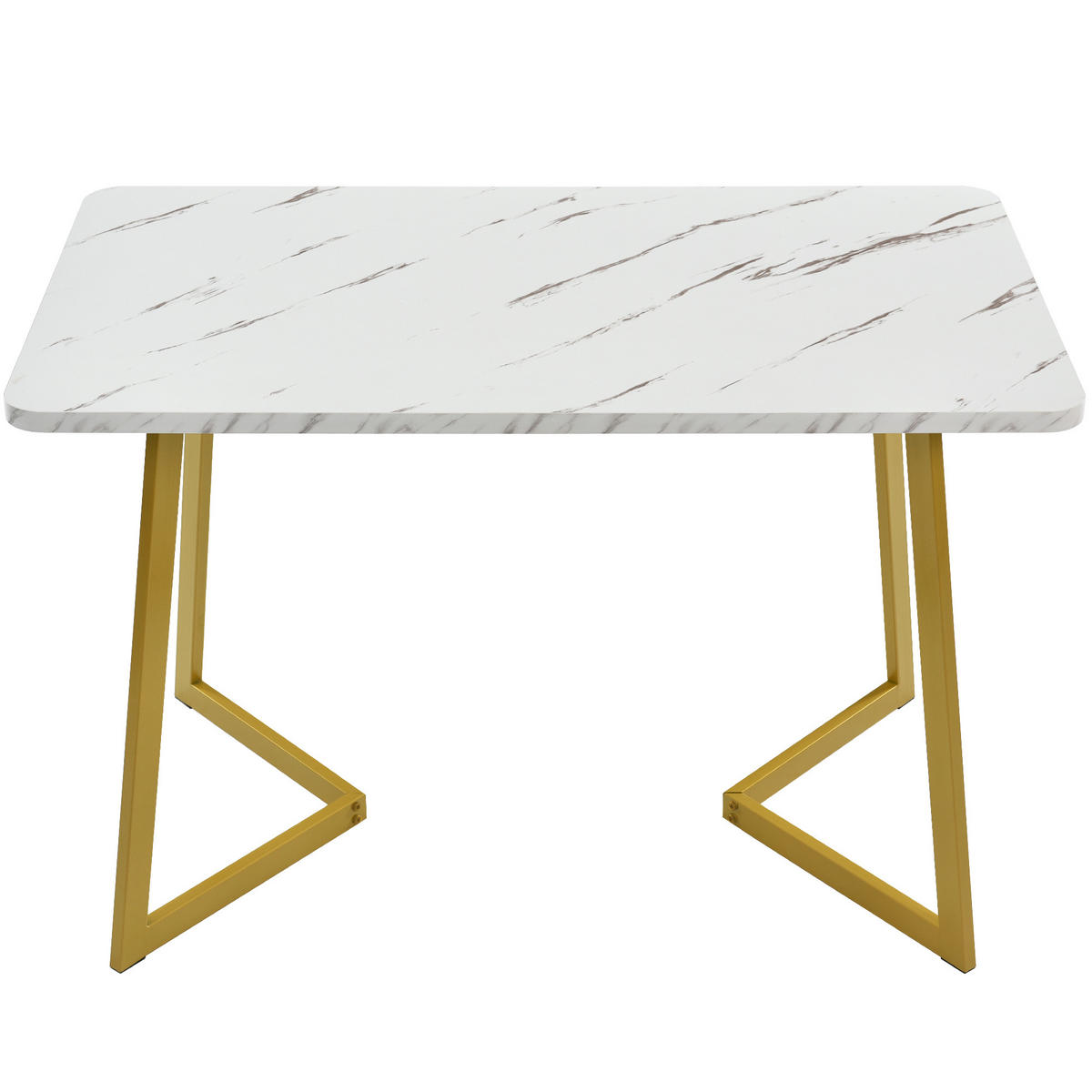 ESSTISCH Golden 117/68/75CM - Goldfarben, Holzwerkstoff/Metall (117/68/75cm) - Urban Meuble