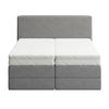 BOXSPRINGBETT mit Kaltschaummatratze, mit Kopfteil, 160 x 200 cm, in Grau - Grau, Naturmaterialen (160/200cm) - Home Collective