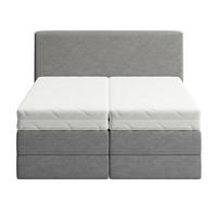 BOXSPRINGBETT mit Bonnell Matratze, mit Kopfteil, 160 x 200 cm, in Grau - Grau, Naturmaterialen (160/200cm) - Home Collective