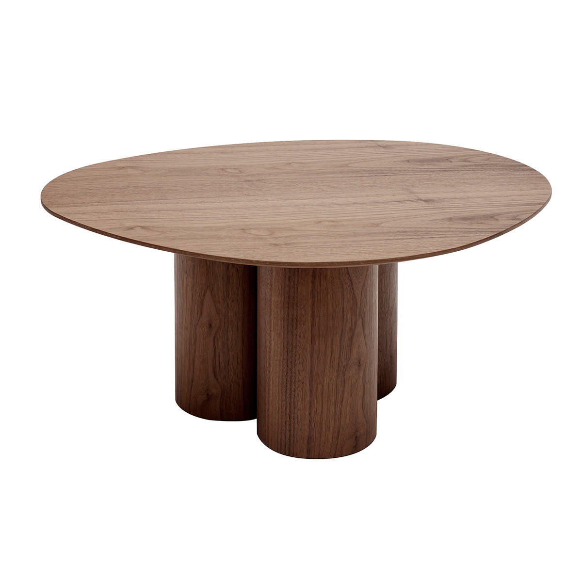 COUCHTISCH Walnuss HOLLEN - Walnussfarben, Holz (78/61/37.3cm) - Miliboo