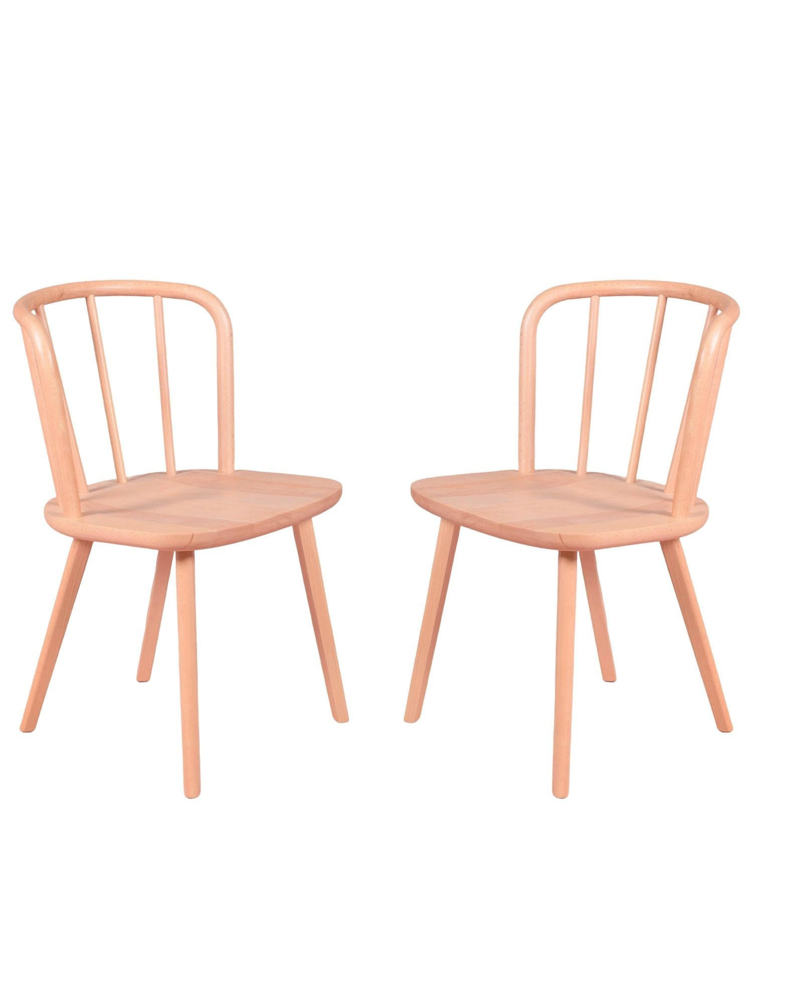 STÜHL-SET 2 Stück Holz Buchefarben - Buchefarben, Holz (49/80/48cm) - Nest Dream