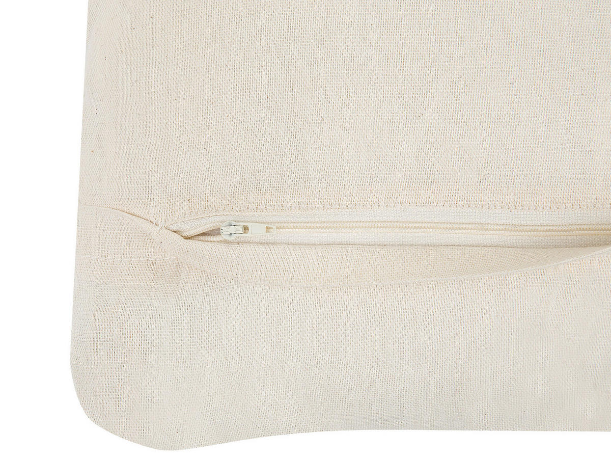 DEKOKISSEN 2er-Set Beige 50/50 cm Esenkoy - Beige, Textil (45/45cm) - Beliani