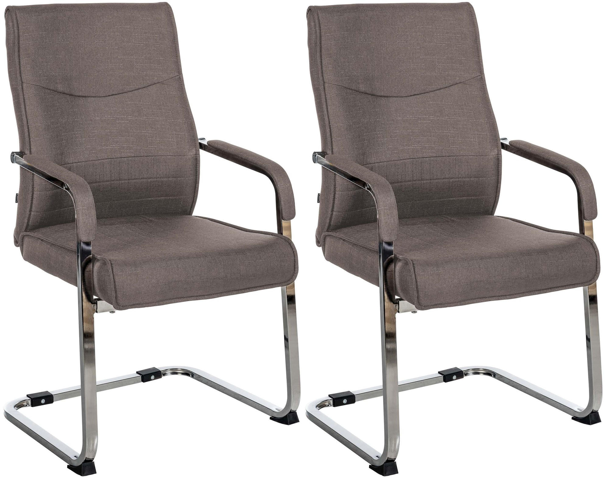 SCHWINGSTUHL 2er Set Stoff dunkelgrau - Dunkelgrau, Textil/Metall (55/88/60cm) - CLP
