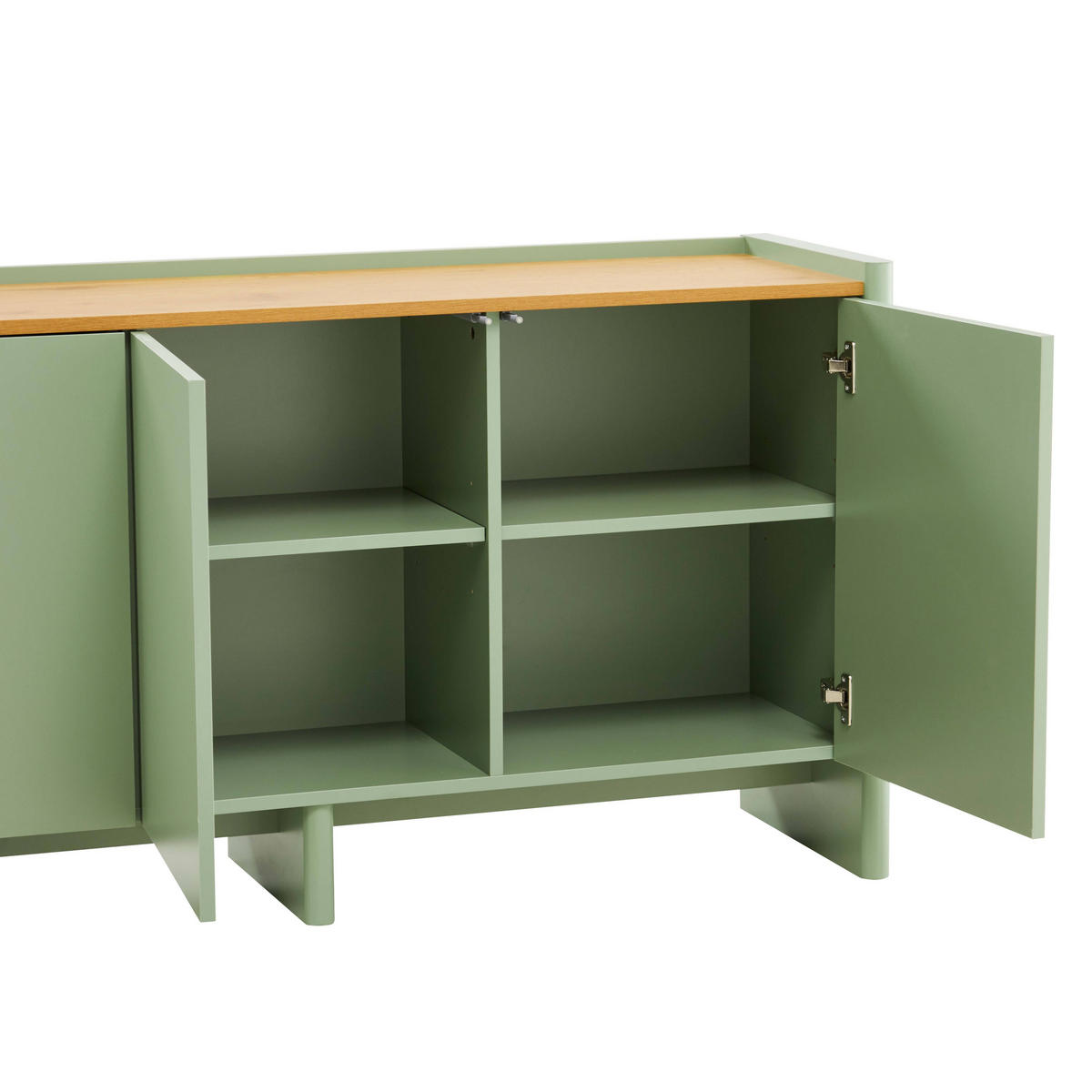 SIDEBOARD 140 cm, Ziegelrot - Orange, Holz (40/75/140cm) - Oviala