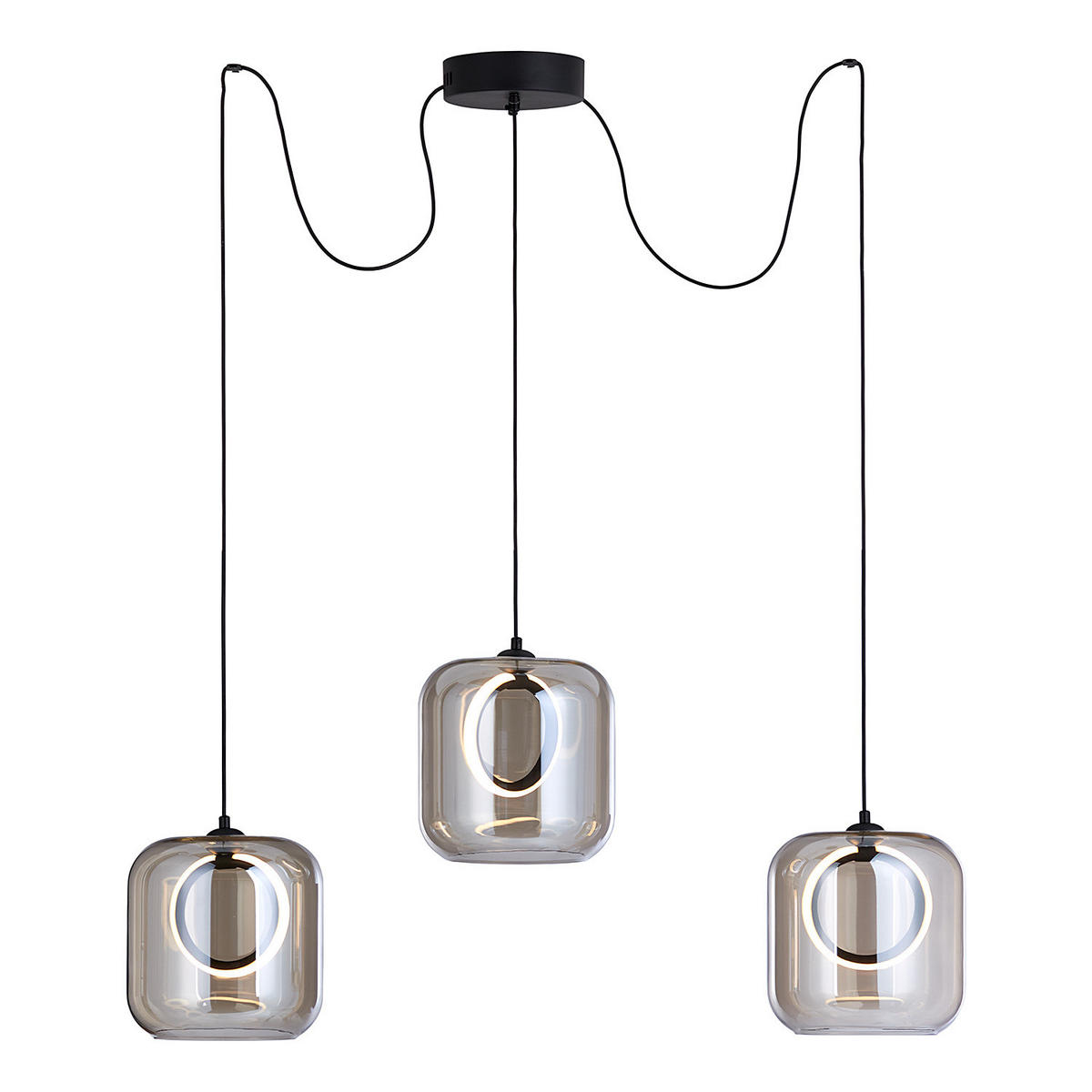 PENDELLEUCHTE Upper Eastside - Bronzefarben, Glas (72/72/180cm) - Butlers