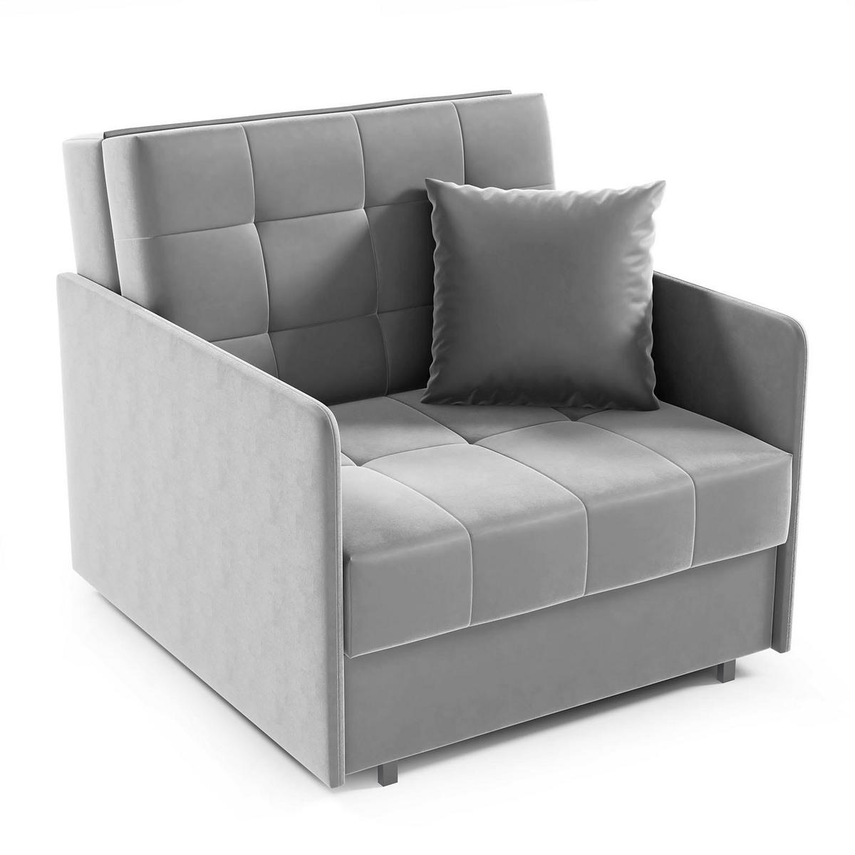 SCHLAFSOFA York I, Schlaffunktion, ausziehbare Couch, mit Bettkasten, inkl. Kissen, Kronos 53 - Grau, Textil (90/85/97cm) - Jerpax