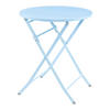 GARTENKLAPPTISCH Sande - Hellblau, Metall (62/62/71cm) - [en.casa]