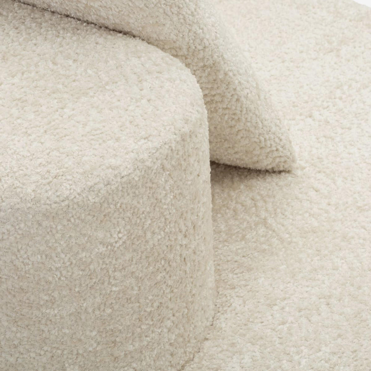 3-SITZER Sofa Bouclé Island - Beige - Beige, Kunststoff/Textil (92/78/238cm) - Pasmara