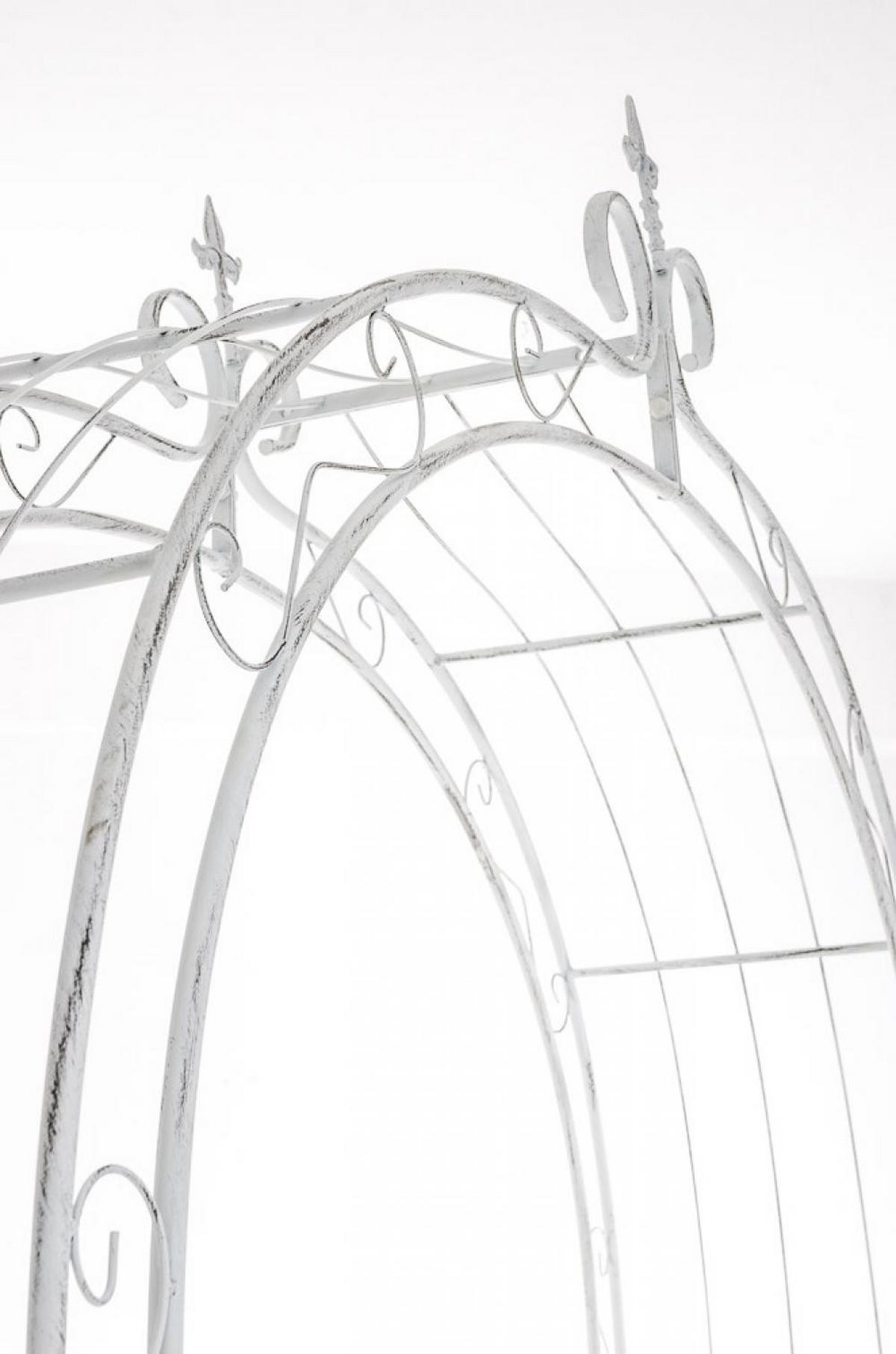 ROSENBOGEN Metall Antik Weiß - Weiß, Metall (148/260/34.5cm) - CLP