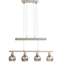 LED HÄNGELEUCHTE Metall Glas Grau - Grau, Glas (60/10/160cm) - Globo Lighting