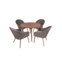 GARTEN-SITZGRUPPE Elvira 5-teilig Gartenmöbel-Set - Graubraun, Holz - DELUKE