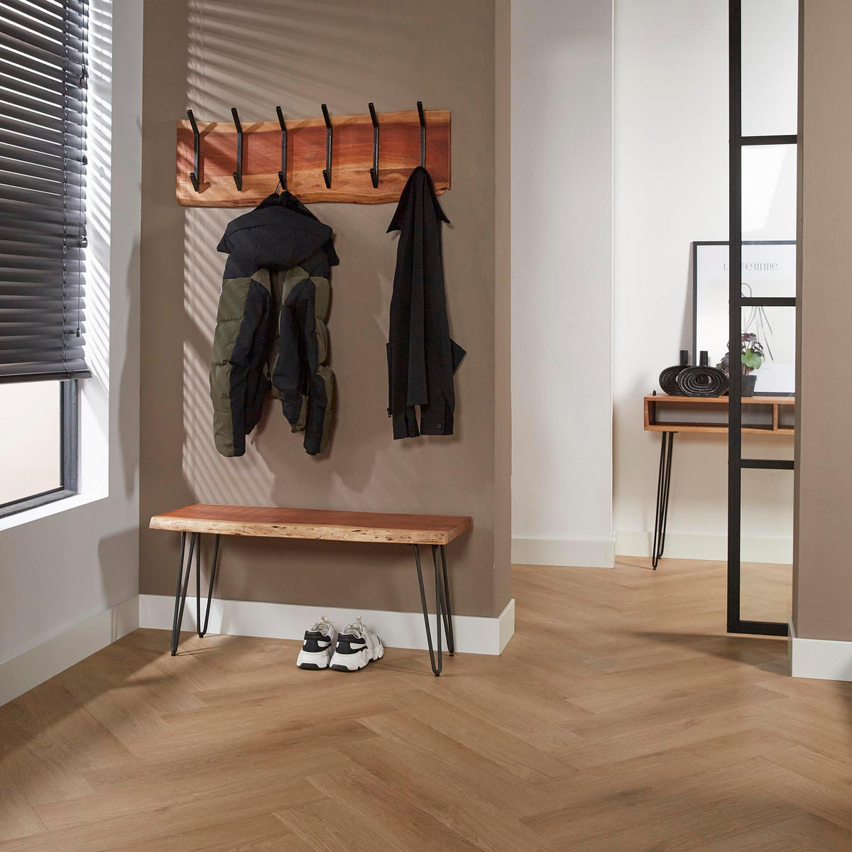 WANDGARDEROBE Edge Braun 100/12/30 cm - Braun, Holz (12/30/100cm) - Hoyz Collection