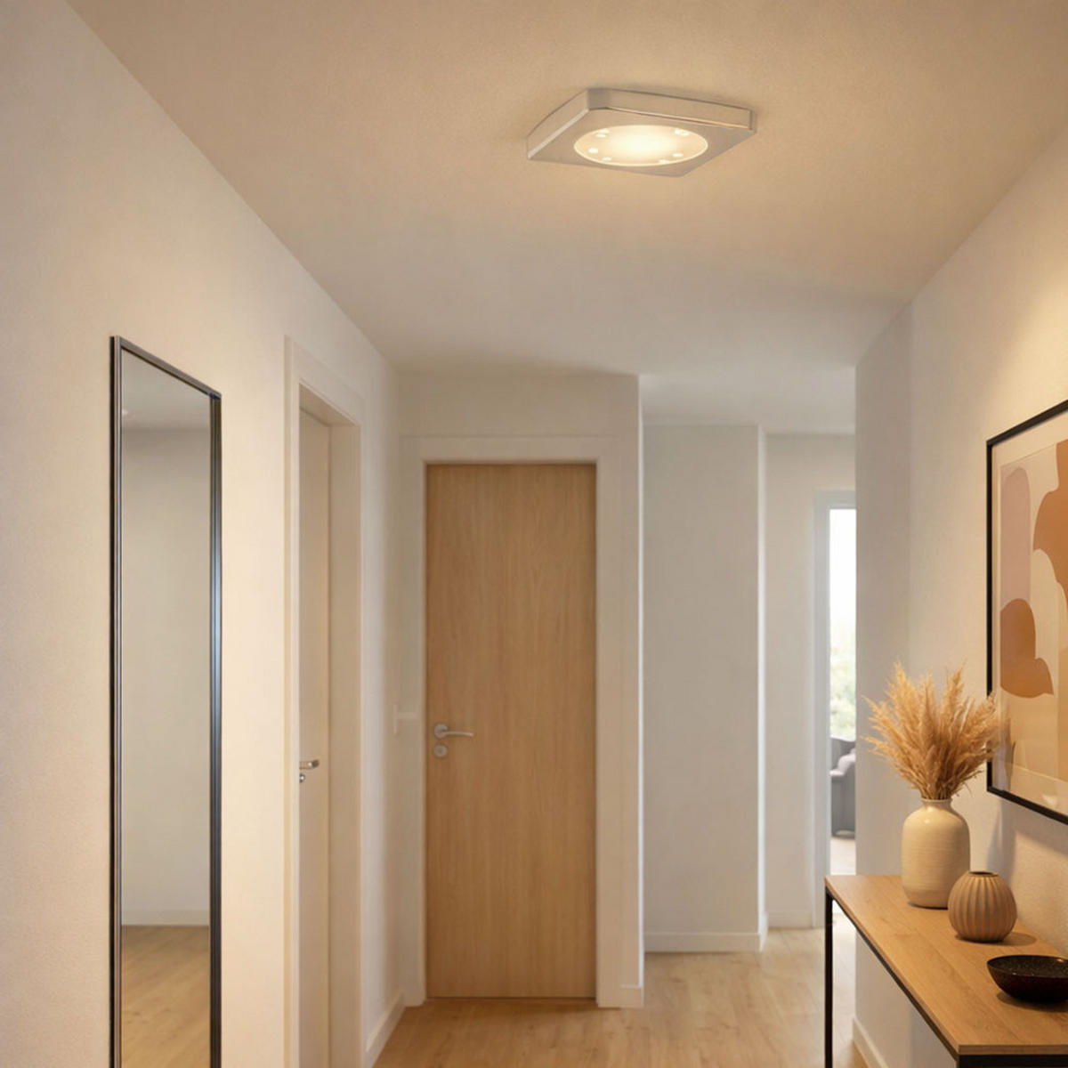 LED WANDLEUCHTE Metall Silber Kristalleffekt - Silberfarben, Metall (40/4/40cm)