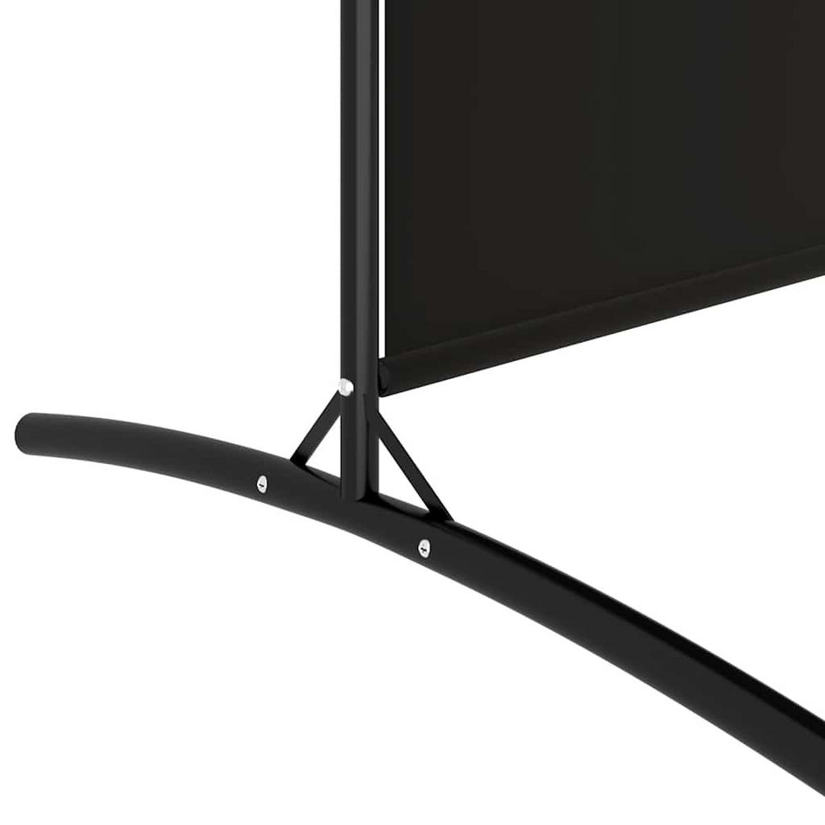 PARAVENT 2-teilig Schwarz 175/180 Cm Stoff - Schwarz, Textil (175/180/0.1cm) - vidaXL