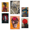 POSTER Set Mit 6 Graffiti Straßenkunst A3 & A4 Rahmenlos - Klar, Papier (29/3cm) - Nacnic