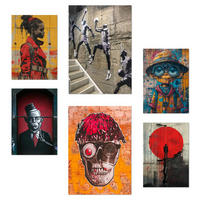 POSTER Set Mit 6 Graffiti Straßenkunst A3 & A4 Rahmenlos - Klar, Papier (29/3cm) - Nacnic