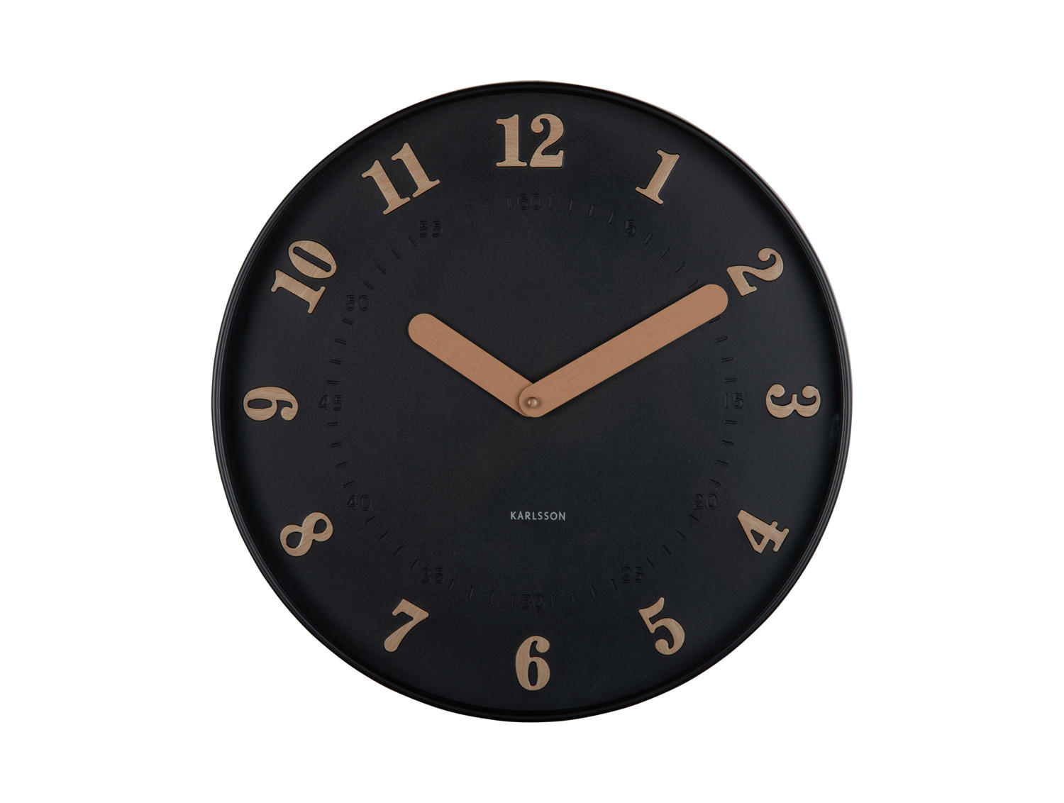 WANDUHR Amena Schwarz 40/4/40 cm - Schwarz, Kunststoff (4/40/40cm) - Karlsson