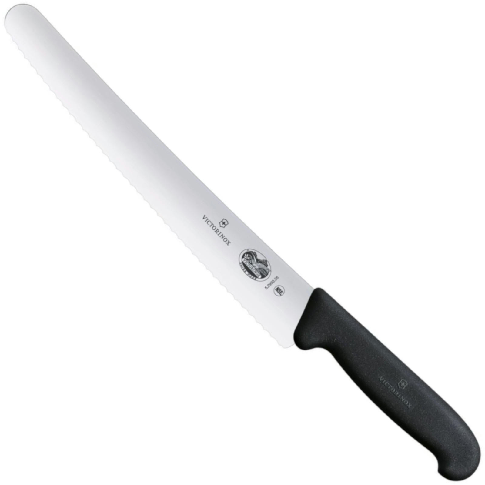 FIBROX Gebäckmesser mit Wellenschliff, Länge 260/382 mm - Silberfarben, Kunststoff/Metall (38.2cm) - Victorinox