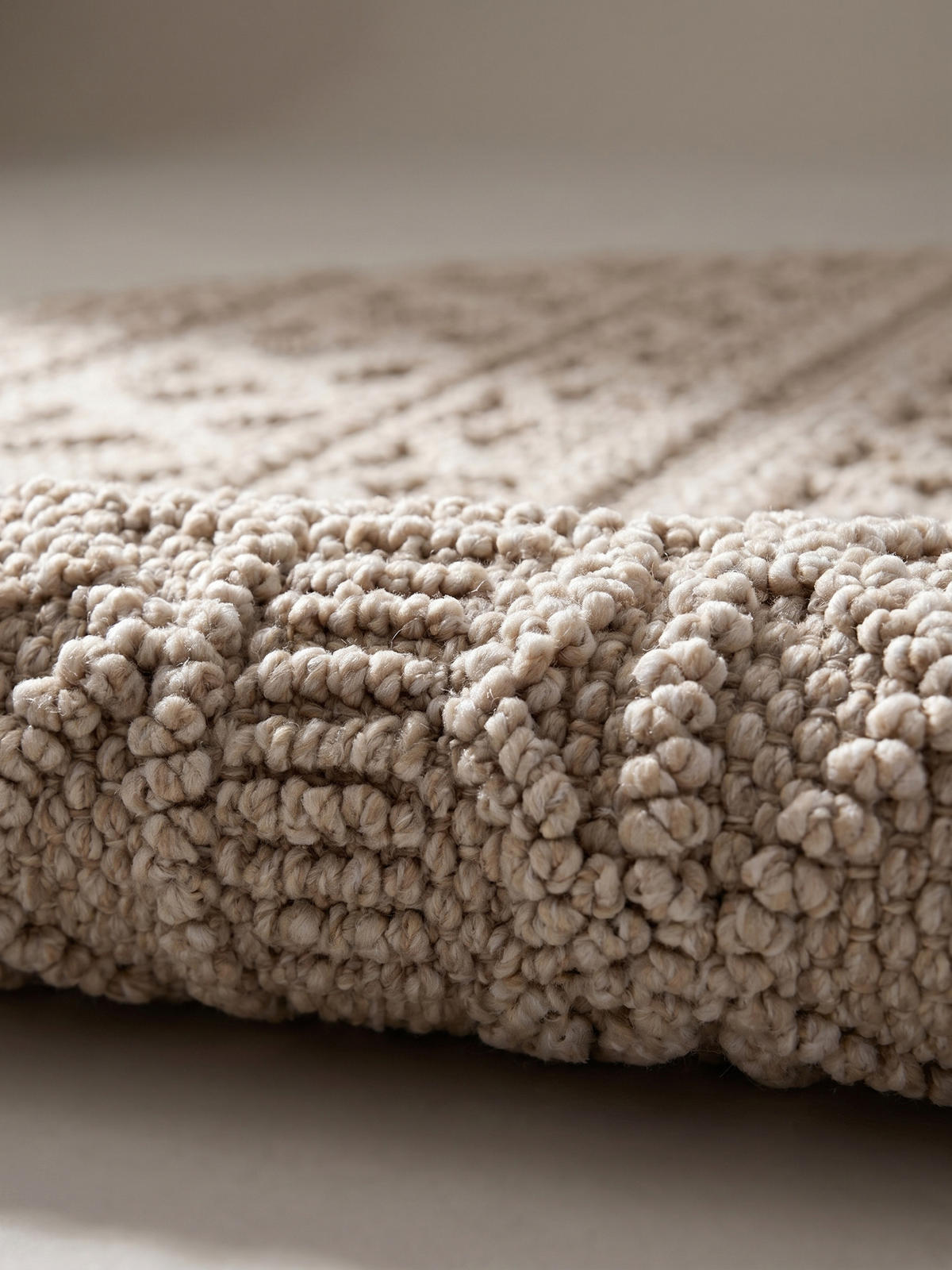 TEPPICH Flachgewebe LANGAU in Beige, mit Ethno-Streifen, Ø 200 cm - Beige, Textil (200/200cm) - KADIMA DESIGN