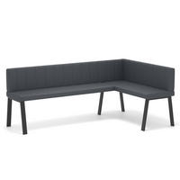 ECKBANK rechts MONO Y Kunstleder gesteppt, 128/168 cm Grau - Grau, Kunststoff/Textil (128/168cm) - Idohome