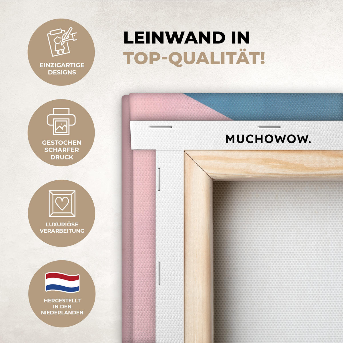 LEINWANDBILD Katze - Treppe - Gebäude - Schattenkontraste Room Decor 30x40 cm - Dunkelblau, Textil (30/40cm) - MuchoWow