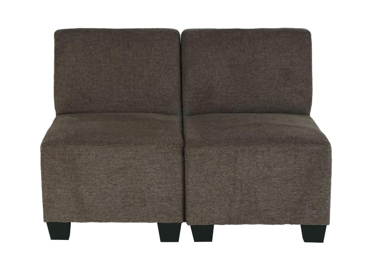 2-SITZER SOFA COUCH MODULAR Braun - Braun, Textil (114/76/72cm) - MCW