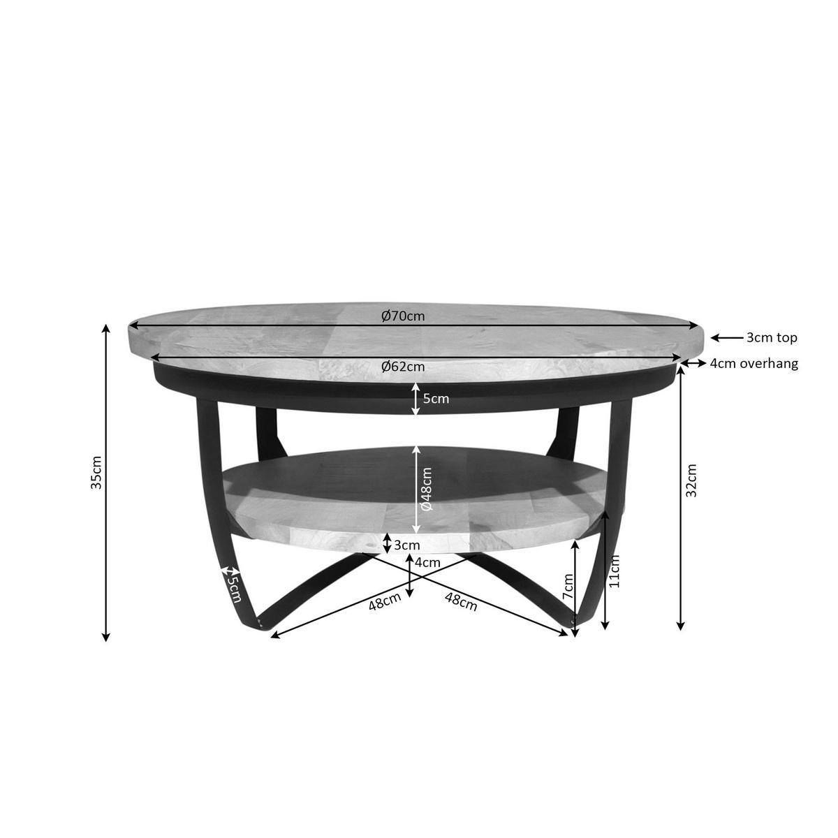 COUCHTISCH Paras Braun 70/70/35 cm - Braun, Holz (70/70/35cm) - Starfurn