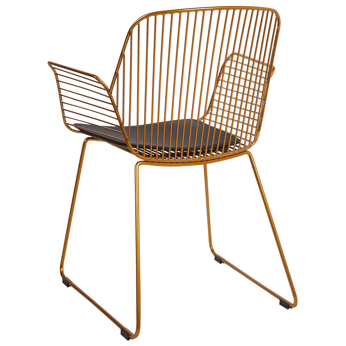 ÉTKEZŐSZÉK 2 darabos Szett Fém Arany Appleton - fekete/arany színű, fém (61/84/57cm) - Beliani