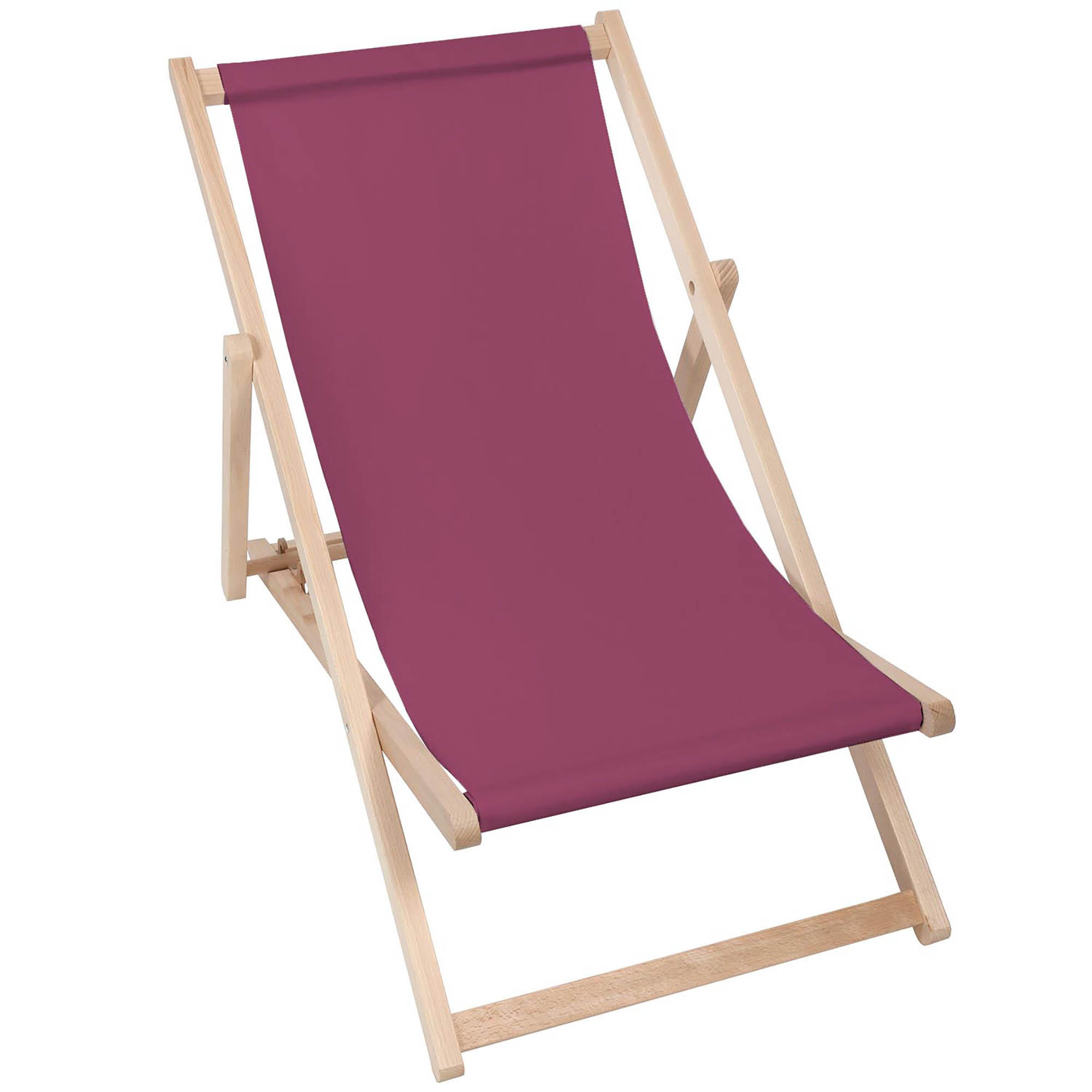 HOLZLIEGESTUHL klappbar Buchenholz Burgundy M - Bordeaux, Holz (54/85/92cm) - Dreamroots