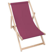 HOLZLIEGESTUHL klappbar Buchenholz Burgundy M - Bordeaux, Holz (54/85/92cm) - Dreamroots