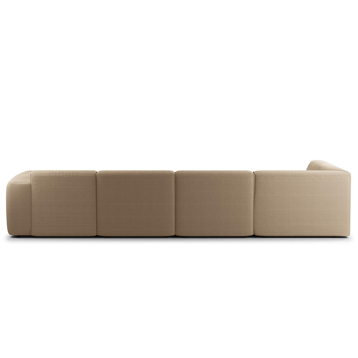 WOHNLANDSCHAFT mit Longchair - Taupe/Schwarz, Kunststoff/Textil (325/71/235cm) - home24