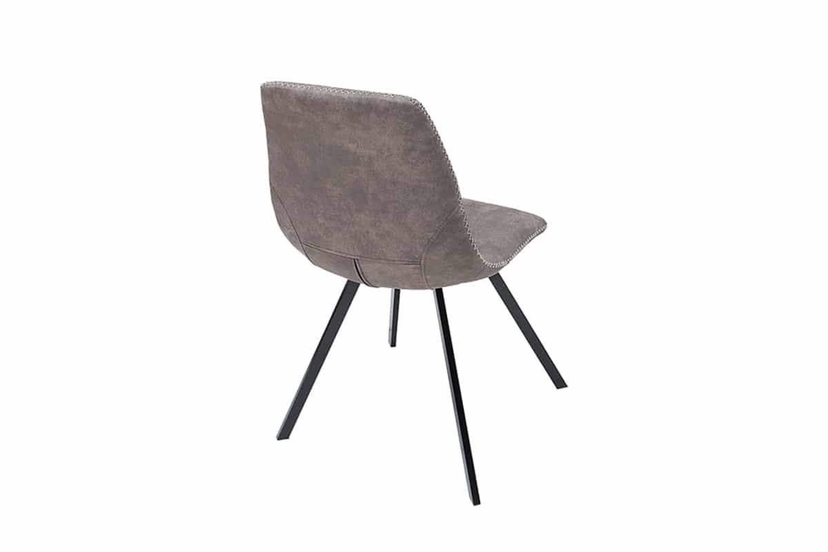 STUHL AMSTERDAM CHAIR Microfaser Grau 85 cm - Taupe/Schwarz, Textil/Metall (47/83/59cm) - riess-ambiente