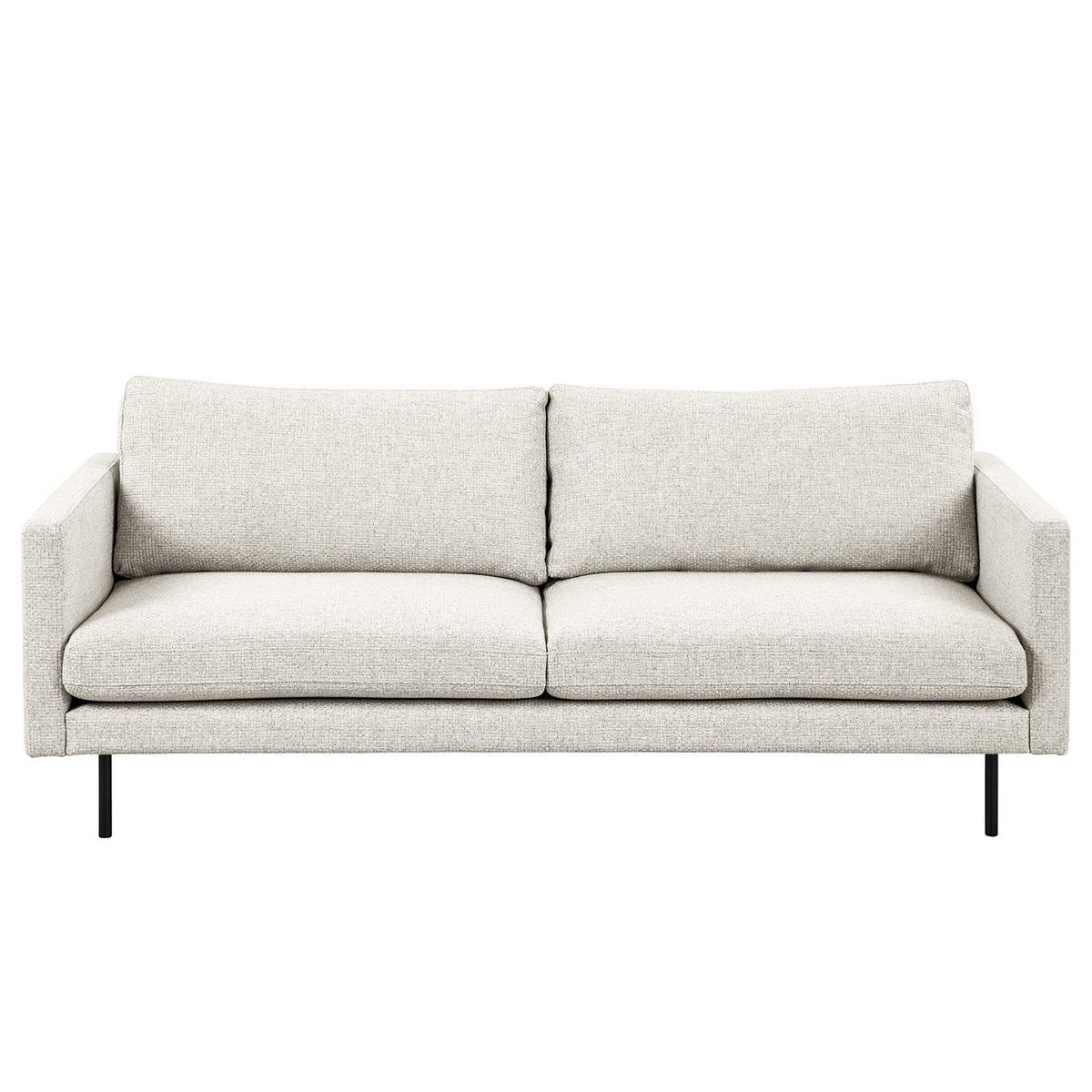 3-SITZER SOFA - Hellgrau, Textil/Metall (196/82/94cm) - home24