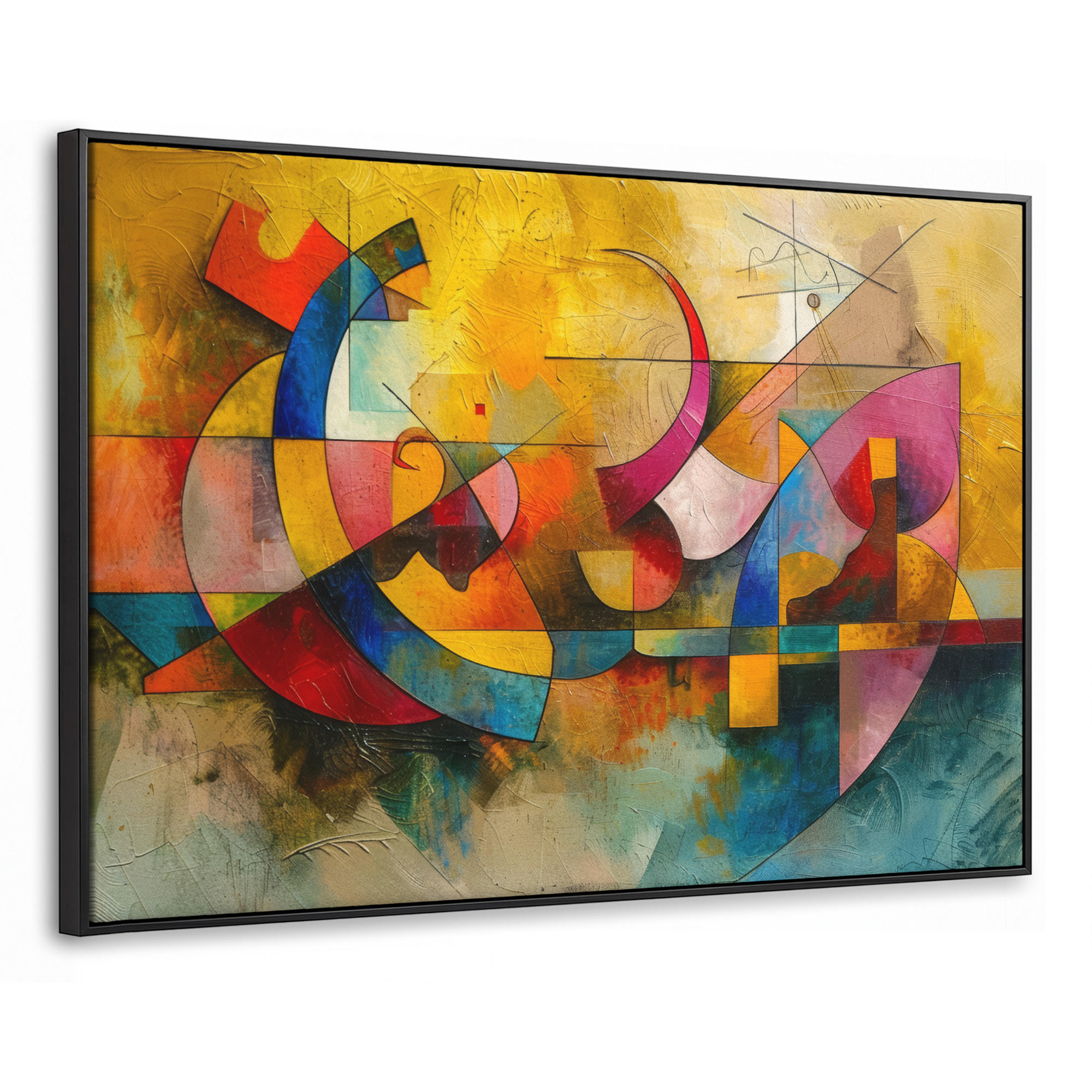 MuchoWow Leinwand Gelb 120x80 cm