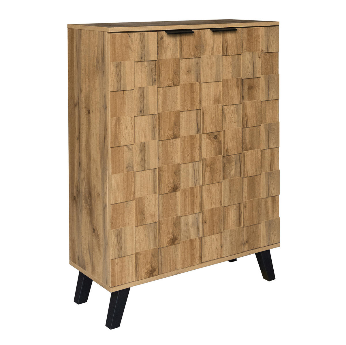 SCHUHSCHRANK 80,5/35/109,5 cm in Holzoptik mit 5 Fächern und verstellbaren Böden - Naturfarben, Holzwerkstoff (80.5/109.5/35cm) - Flora Grace
